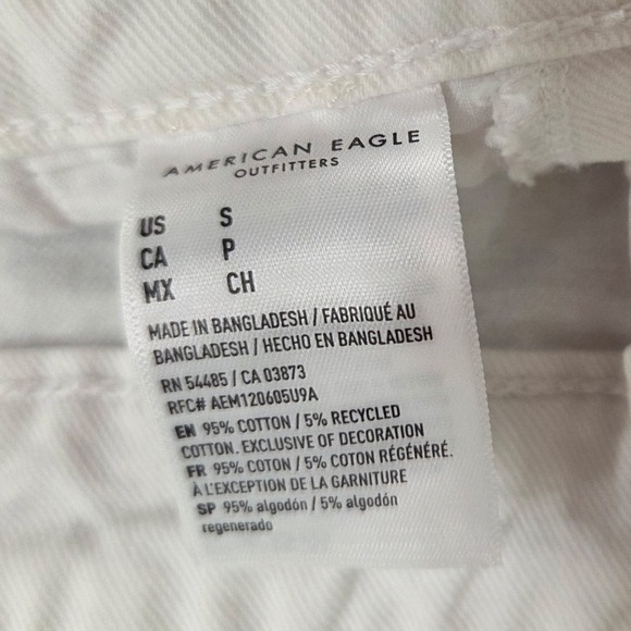 American Eagle Outfitters‎ White Denim Tomgirl Shortalls Rainbow Strap Size S - Picture 2 of 7